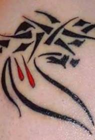 totem tribale astratto spina spina tatuaggio modello