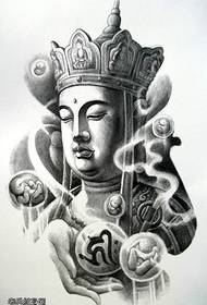 tatuaggio veterano un tradizionale modello di tatuaggio di Buddha