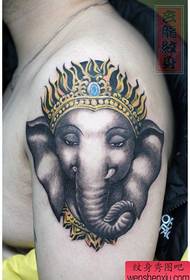 brako klasika bela modo elefanto tatuaje ŝablono