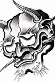 manoscritto tatuaggio grigio nero schizzo classico sperone classico giapponese totem prajna