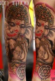 motif populaire de tatouage d'éléphant jambe populaire