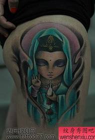 gyönyörű lány aranyos Guanyin tetoválás minta
