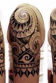 lengan Maya Totem Tattoo Pattern