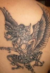 Amaphethini amnyama we-tattoo ompunga wamaHindu