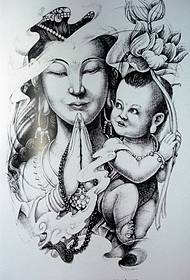 קעקוע ותיק דפוס קעקוע של Guanyin לכולם