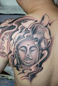 Shoulder Buddha tattoo model