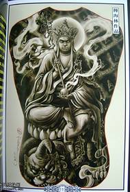 a full back Tibetan king tattoo pattern