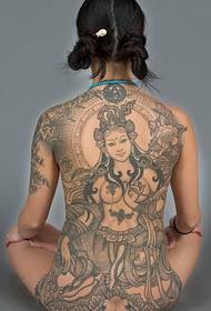 Buda de Fengyu volta completa imagem padrão de tatuagem