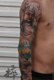 ein Blumenarm Guanyin Buddha Tattoo Muster