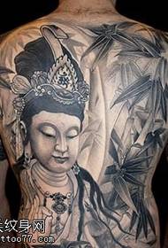 Volver patrón de tatuaje Guanyin