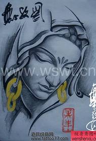 Népszerű klasszikus Guanyin tetoválás minta