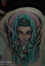 Lábak aranyos Guanyin tetoválás minta