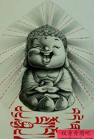 pola tato Buddha cilik lan cute