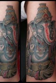 manlig armfärg indisk elefantgud tatuering mönster
