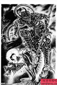 Tatuagem japonesa padrão cem figura fantasma