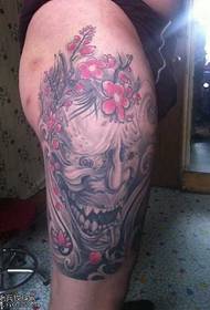 leg white if tattoo pattern
