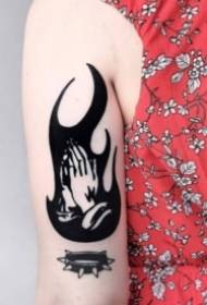 un grup de mans de pregària apreciació del tatuatge gest 158951 - nois del braç punt de puny negre gris habilitats punxegudes belles roses oració mans mans del tatuatge