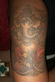 barevná ikona Indický tetování God Ganesha