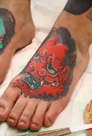 Modela Tattoo ya piçûk a bi rengên cûda yên Instep