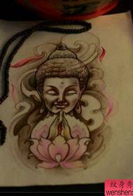 ένα δημοφιλές χειρόγραφο τατουάζ του Βούδα
