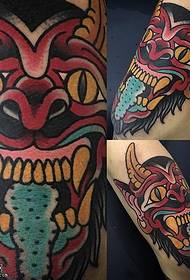 Ang sumbanan nga tattoo sa Prajna mask sa 158675 - sumbanan sa tattoo sa Europa ug Amerikano