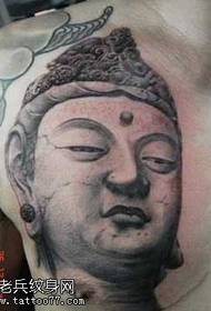 levi prsni koš Sakyamuni Buda vzorček tatoo