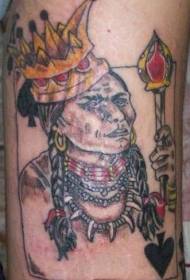 Speculum Color brachium Indian Spades rex tattoo