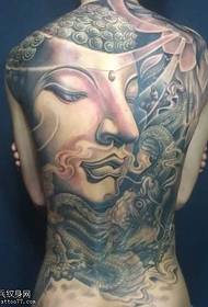 plné zpět Buddha tetování vzor