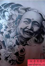 halv lotus lotus traditionell tatuering mönster bild