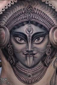 Kara kül Hindu kozmik Kraliçe dövme deseni