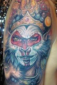 Sun Wukong Tattoo Pattern: Arm Qitian Dasheng Sun Wukong Tattoo Vzorec