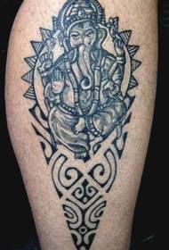 gamba come dio Tatuaggio tribale indiano totem