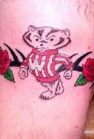 Pattern di tatuaggi di Raccoon Tribale di Colore di Arm