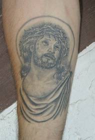 الساق رمادي يسوع تعذيب نمط الوشم