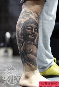 الساق الكلاسيكية وسيم واحد تمثال بوذا الوشم