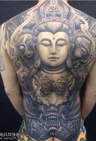 terug aantreklike Boeddha-tatoeëringspatroon