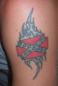 плећа боја савезне заставе племенске тетоваже узорак