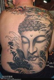 ຮູບແບບ tattoo ແບບເກົ່າຂອງພຣະພຸດທະເຈົ້າທີ່ເຕັມໄປດ້ວຍບັນຍາກາດ