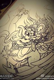 Θρησκευτική ταϊλανδέζικη εικόνα τατουάζ του τατουάζ του Βούδα