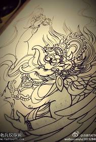 Maschera religiosa tailandese del manoscritto del tatuaggio di Buddha