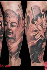 cool legs like Buddha tattoo pattern