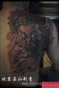 Klassiek Boeddha hoofd tattoo patroon voor heren