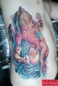 mannelijke kant taille felle klassieke olifant god tattoo patroon