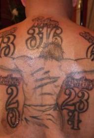 Назад чорны Ісус быў укрыжаваны на малюнку крыжа татуіроўкі