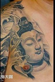 Vzorec tatoo Guanyin prsi