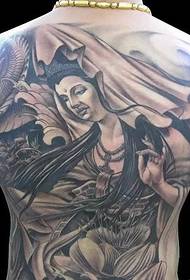 Taimakawa tataccen tattoo din Guanyin Bodhisattva