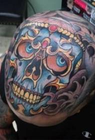 Ama-tattoo skull amaqembu angu-9 wesitayela esingajwayelekile esigcwele i-skull skull tattoo