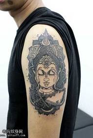pàtran tatù ceann Buddha gàirdean
