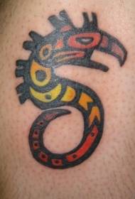 Πινακίδα Τατουάζ Ιππόκαμπου Χρώματος Πρωτοποριακού Ορδή