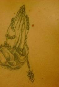 elka qora kulrang ibodat rosary qo'l zarb naqsh